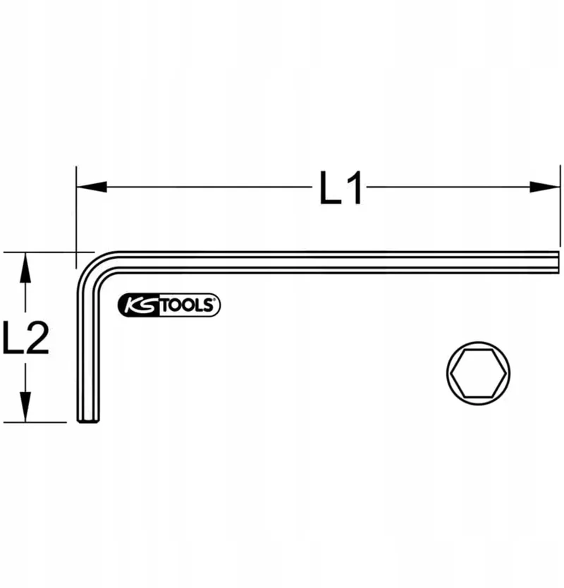 Inbussleutel Kort 16mm DIN ISO 2936 Mat Chroom de KS Tools – image du produit