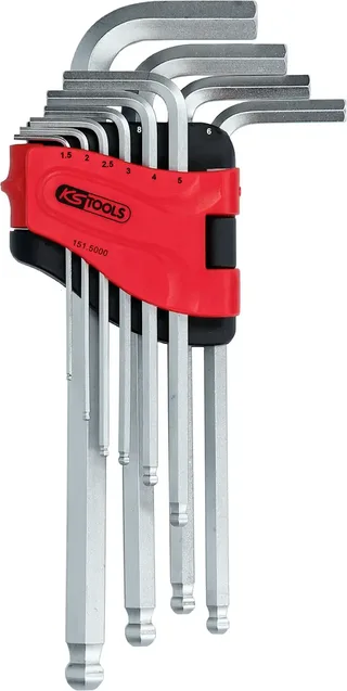 Kogelomloop inbussleutelset lang 10 stuks - 151.5000 by KS Tools – product image 2 of 2