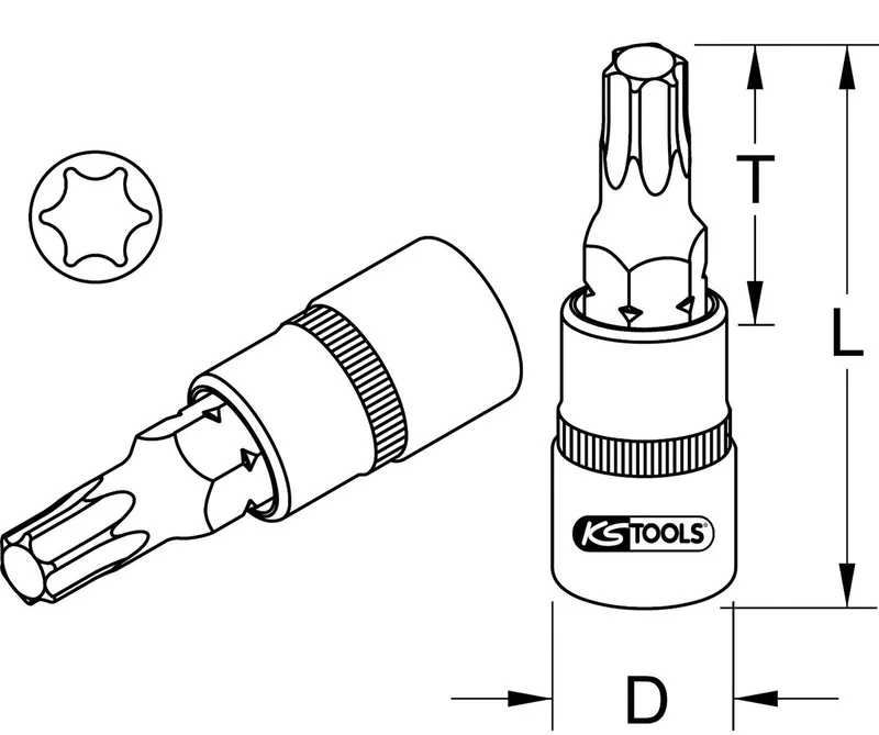 KS TOOLS 1/2" Bit-Dopsleutel Torx T30 - 911.1364 by KS Tools – product image