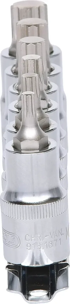 KS Tools 1/2" CHROMEplus Bit-Stecknuss-Satz XZN, 6-teilig M5-M14 by KS Tools – product image 2 of 2