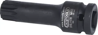 KS Tools 1/2" Kraft-Bit-Stecknuss XZN,lang,M18 by KS Tools – product image 2 of 2