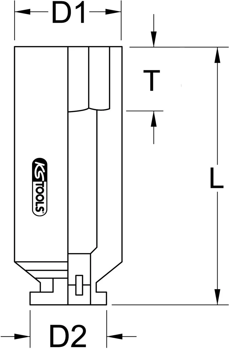 KS TOOLS 1/2" Zeskant-Kracht-Dopsleutel lang 27 mm - 515.1127 by KS Tools – product image