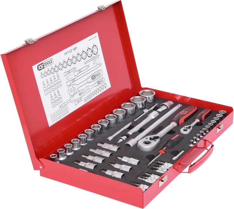 KS Tools 1/4"+1/2" dopsleutelset 52-dlg 917.4052 de KS Tools – image du produit