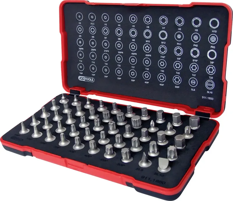 KS Tools 1/4 Bit-Stecknuss-Satz, extra kurz, 50-tlg 1/4 Bit-Stecknuss-Satz, extra kurz, 50-tlg Bit-Set by KS Tools – product image