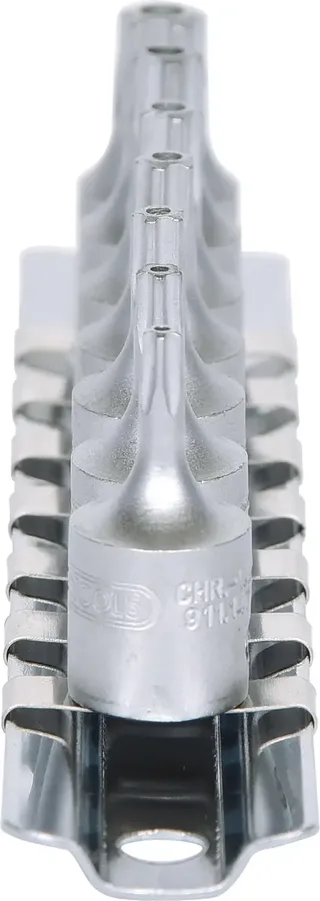 KS Tools 1/4" Bit-Stecknuss-Satz für Fünfstern-Schrauben, 7-teilig mit Stirnlochbohrung von KS Tools – Produktbild 3 von 3