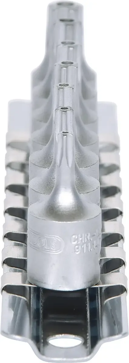 KS Tools 1/4" Bit-Stecknuss-Satz für Fünfstern-Schrauben, 7-teilig mit Stirnlochbohrung von KS Tools – Produktbild 3 von 3