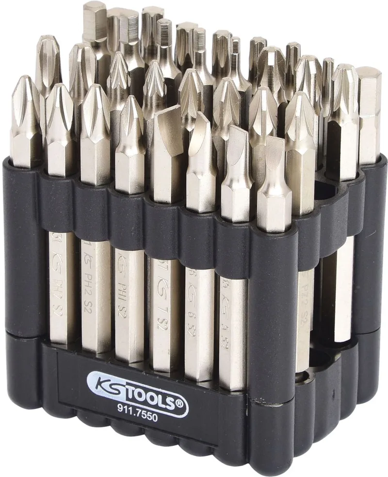 KS TOOLS 1/4" bitset 75mm 32-delig - 911.7550 van KS Tools – productafbeelding