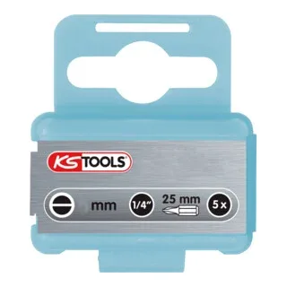 KS Tools 1/4" EDELSTAHL Bit Schlitz, 25mm, 5,5mm, 5er Pack von KS Tools – Produktbild