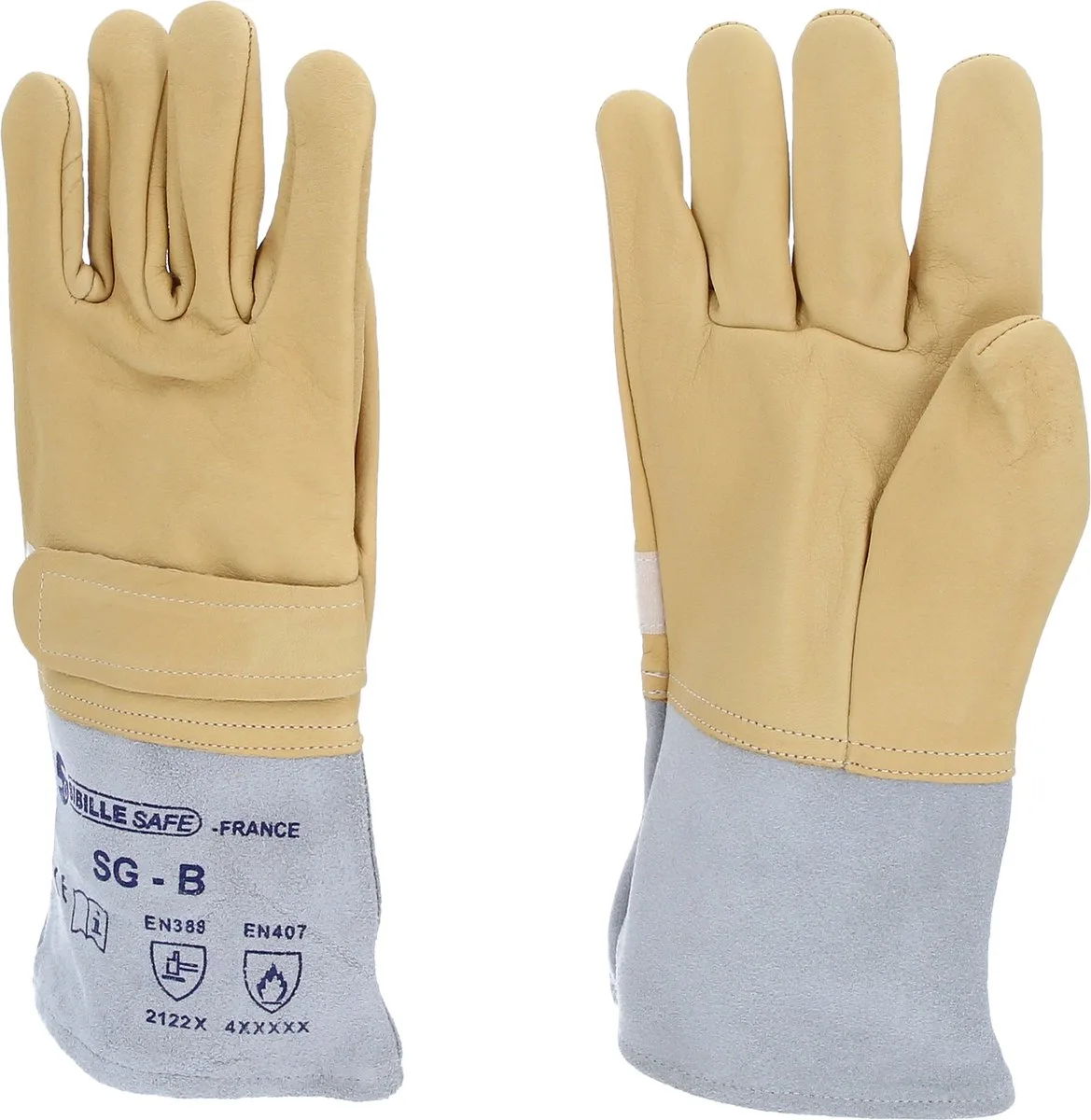 KS TOOLS 117.0142 Elektricienhandschoen Maat (handschoen): 8, 9 1 stuk(s) van KS Tools, Beige, Grijs – productafbeelding