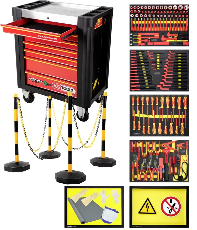 KS Tools 117.6155 Werkstattwagen Herstellerfarbe: Schwarz, Rot von KS Tools – Produktbild
