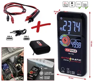 KS Tools 150.1765 Multimeter från KS Tools, Kleurloos – produktbild 3 av 3