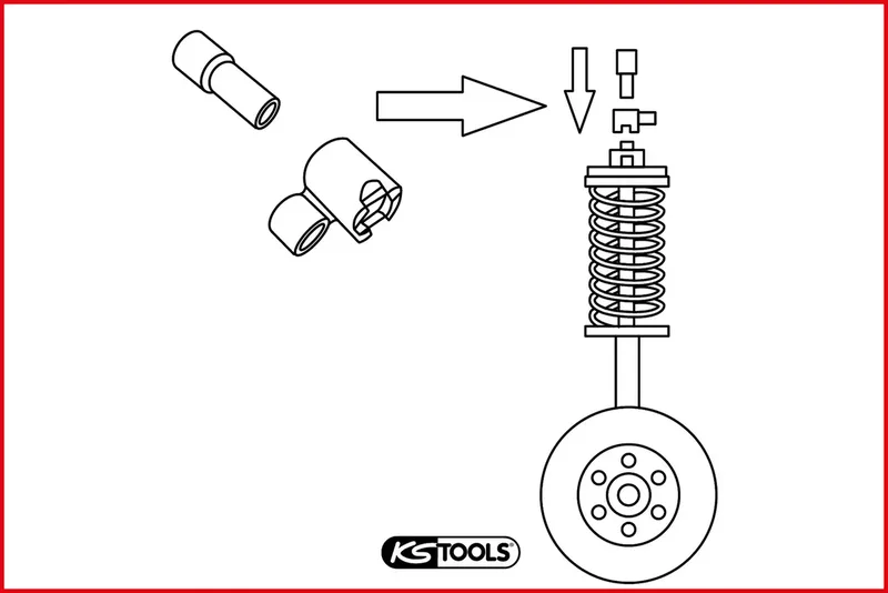 KS Tools 150.9425 Speciale schokdempercontrahouder-gereedschapsset voor Volvo, 2-delig de KS Tools – image du produit 2 sur 3