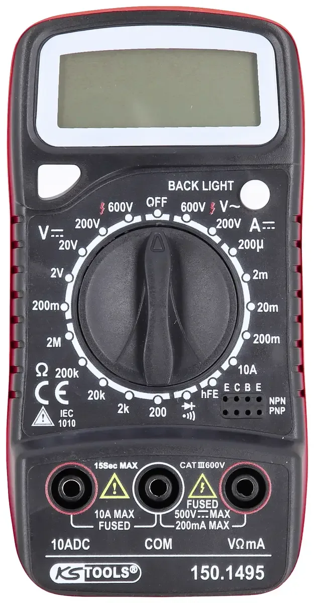 KS Tools 1501495 Hand-Multimeter digital inkl. Prüfkabel by KS Tools – product image 3 of 3