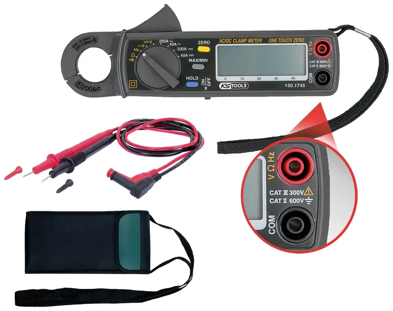KS Tools 1501745 Stromzange digital inkl. Prüfkabel van KS Tools – productafbeelding 3 van 3