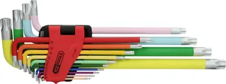 KS Tools 151.4440 TX Haakse schroevendraaierset T 8, T 10, T 15, T 20, T 25, T 27, T 30, T 40, T 45, T 50, T 55, T 60, T 70, T 80 14-delig de KS Tools – image du produit 1 sur 3