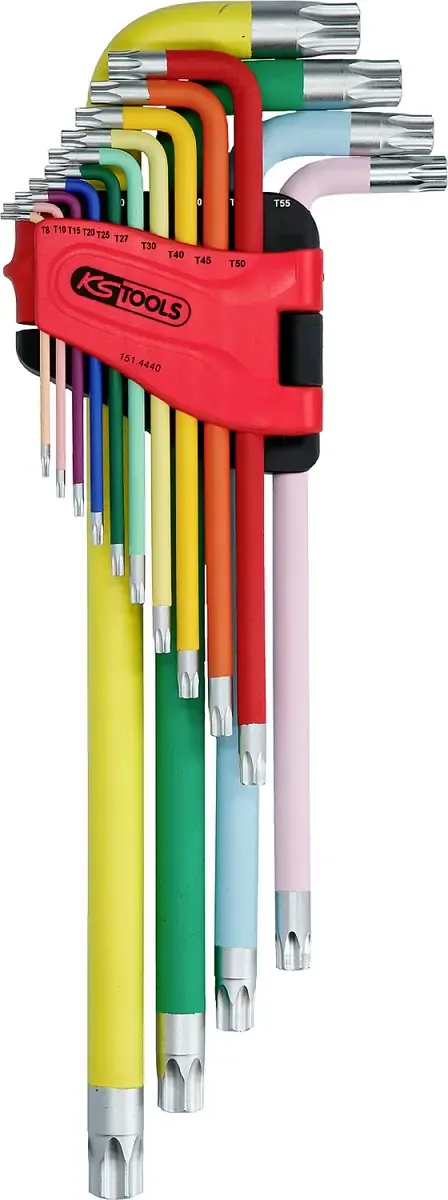 KS Tools 151.4440 TX Haakse schroevendraaierset T 8, T 10, T 15, T 20, T 25, T 27, T 30, T 40, T 45, T 50, T 55, T 60, T 70, T 80 14-delig de KS Tools – image du produit 3 sur 3