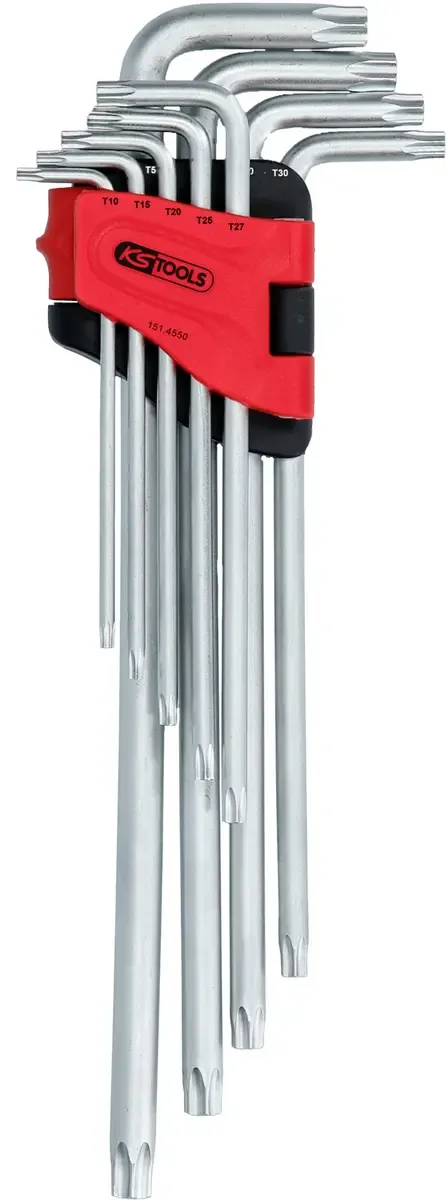 KS Tools 151.4550 TX Haakse schroevendraaierset T 10, T 15, T 20, T 25, T 27, T 30, T 40, T 45, T 50 9-delig de KS Tools – image du produit 3 sur 3