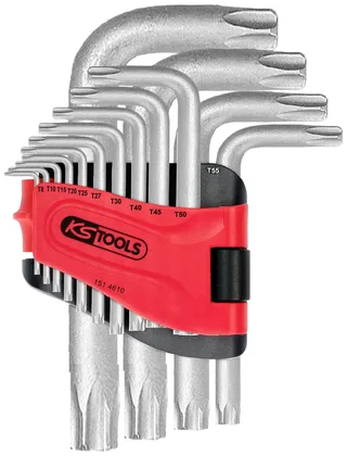 KS Tools 151.4610 TX Haakse schroevendraaierset T 8, T 10, T 15, T 20, T 25, T 27, T 30, T 40, T 45, T 50, T 55, T 60, T 70, T 80 14-delig von KS Tools – Produktbild 2 von 2