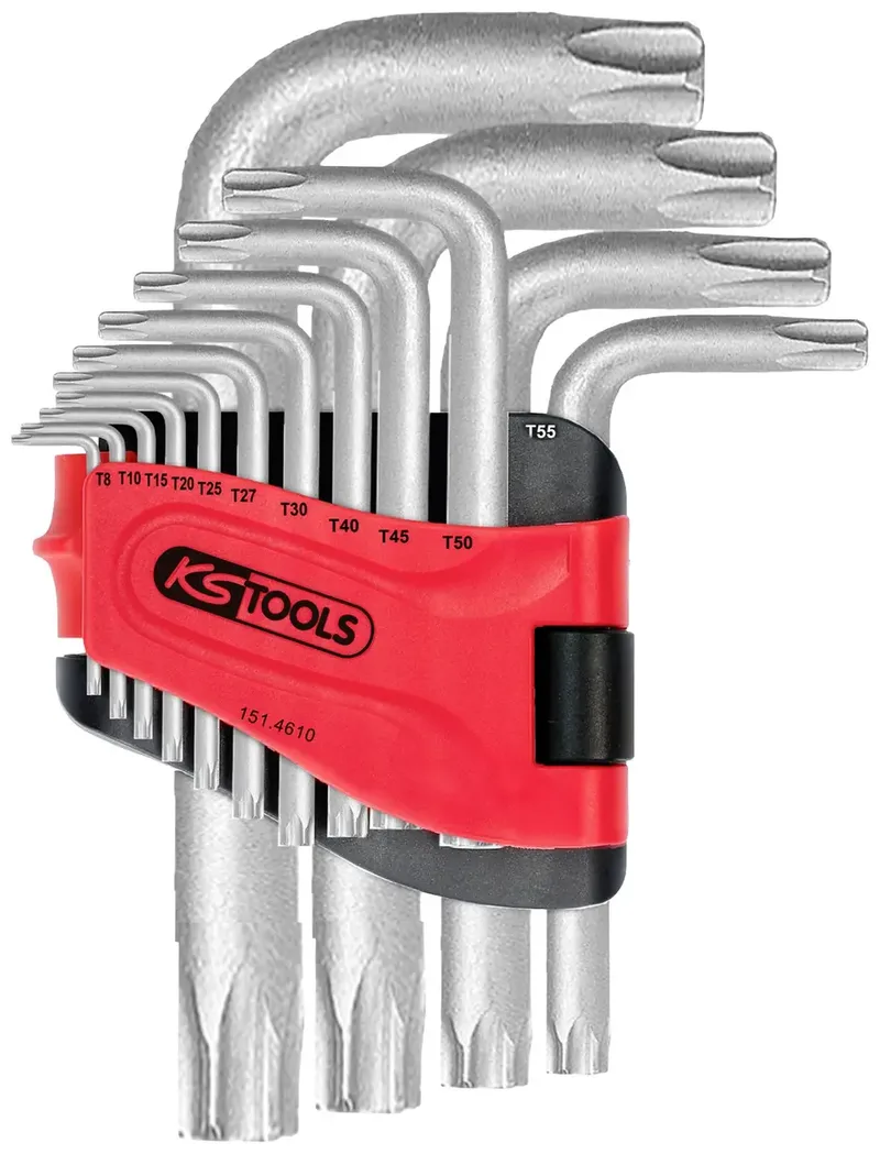 KS Tools 151.4610 TX Haakse schroevendraaierset T 8, T 10, T 15, T 20, T 25, T 27, T 30, T 40, T 45, T 50, T 55, T 60, T 70, T 80 14-delig von KS Tools – Produktbild 2 von 2