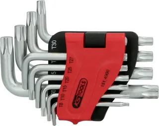 KS Tools 151.4900 TX Haakse schroevendraaierset T 8, T 10, T 15, T 20, T 25, T 27, T 30, T 40, T 45, T 50 10-delig van KS Tools – productafbeelding 1 van 2