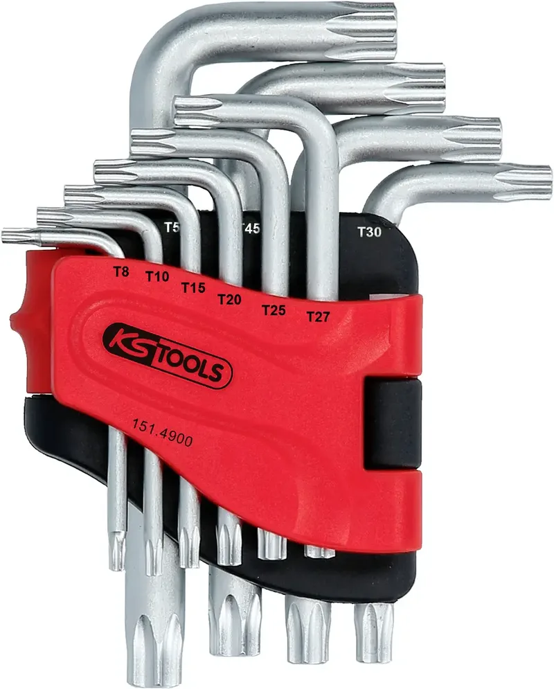 KS Tools 151.4900 TX Haakse schroevendraaierset T 8, T 10, T 15, T 20, T 25, T 27, T 30, T 40, T 45, T 50 10-delig van KS Tools – productafbeelding 2 van 2