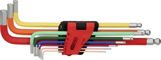 KS Tools 1514520 Inbus Haakse schroevendraaierset 1/16 inch, 5/64 inch, 3/32 inch, 1/8 inch, 5/32 inch, 3/16 inch, 1/4 inch, 5/16 inch, 3/8 inch 9-delig de KS Tools – image du produit 1 sur 3