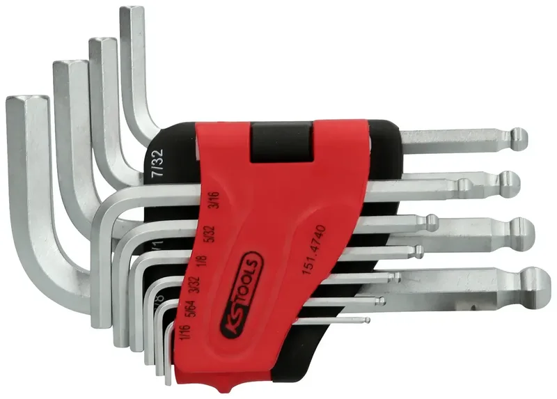 KS Tools 1514740 Inbus Haakse schroevendraaierset 1/16 inch, 5/64 inch, 3/32 inch, 1/8 inch, 5/32 inch, 3/16 inch, 7/32 inch, 1/4 inch, 5/16 inch, 3/8 inch von KS Tools – Produktbild 1 von 2
