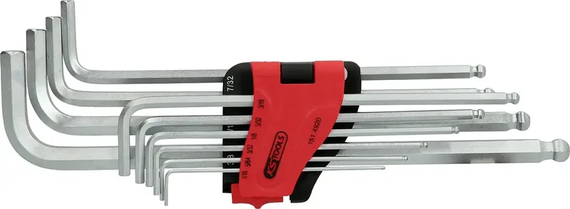 KS Tools 1514920 Inbus Haakse schroevendraaierset 1/16 inch, 5/64 inch, 3/32 inch, 1/8 inch, 5/32 inch, 3/16 inch, 7/32 inch, 1/4 inch, 5/16 inch, 3/8 inch de KS Tools – image du produit 1 sur 2