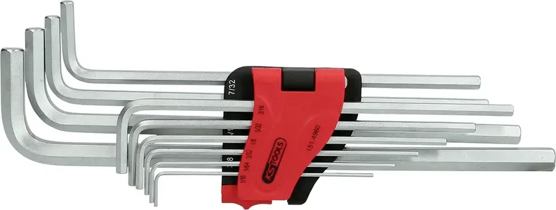 KS Tools 1514960 Inbus Haakse schroevendraaierset 1/16 inch, 5/64 inch, 3/32 inch, 1/8 inch, 5/32 inch, 3/16 inch, 1/4 inch, 5/16 inch, 3/8 inch, 7/32 inch de KS Tools – image du produit 1 sur 2