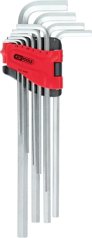 KS Tools 1514980 Inbus Haakse schroevendraaierset 1.5 mm, 2 mm, 2.5 mm, 3 mm, 4 mm, 5 mm, 6 mm, 7 mm, 8 mm, 10 mm 10-delig de KS Tools – image du produit 2 sur 2