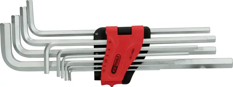KS Tools 1514980 Inbus Haakse schroevendraaierset 1.5 mm, 2 mm, 2.5 mm, 3 mm, 4 mm, 5 mm, 6 mm, 7 mm, 8 mm, 10 mm 10-delig de KS Tools – image du produit 1 sur 2