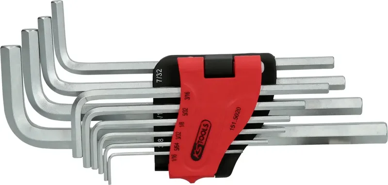 KS Tools 1515020 Inbus Haakse schroevendraaierset 1/16 inch, 5/64 inch, 3/32 inch, 1/8 inch, 5/32 inch, 3/16 inch, 7/32 inch, 1/4 inch, 5/16 inch, 3/8 inch von KS Tools – Produktbild 1 von 2