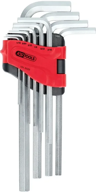 KS Tools 1515020 Inbus Haakse schroevendraaierset 1/16 inch, 5/64 inch, 3/32 inch, 1/8 inch, 5/32 inch, 3/16 inch, 7/32 inch, 1/4 inch, 5/16 inch, 3/8 inch von KS Tools – Produktbild 2 von 2