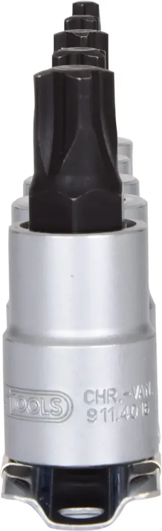 KS Tools 3/8" Bit-Stecknuss-Satz für MTS MORTORq®-Schrauben, 5-teilig fra KS Tools – produktbillede 2 af 2