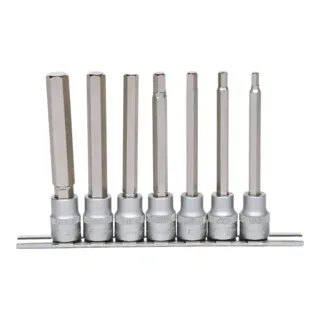 KS Tools 3/8" Bit-Stecknuss-Satz Innensechskant, lang, 7-teilig by KS Tools – product image