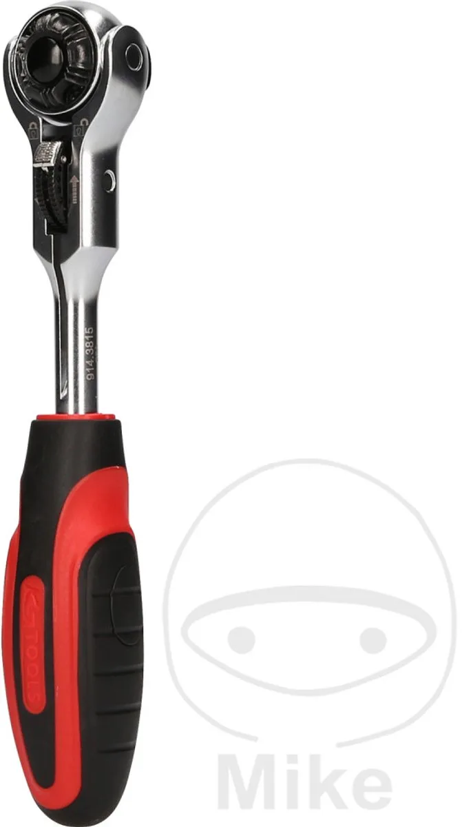 KS TOOLS 3/8" MODIFIX Mini-T-greep ratel met zwenkkop 72 tanden 0°+90° - 914.3815 by KS Tools, Chrome – product image