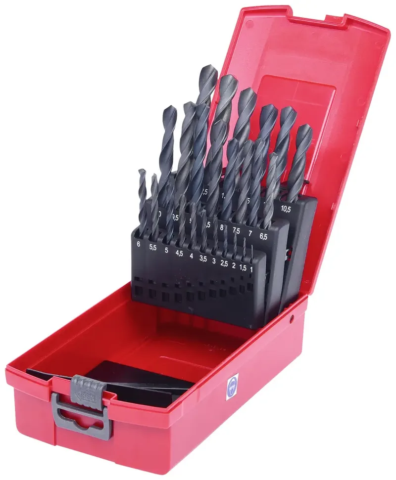 KS Tools 330.1623 3301623 HSS-R Metall-Spiralbohrer-Set 1 mm, 1.5 mm, 2 mm, 2.5 mm, 3 mm, 3.5 mm, 4 mm, 4.5 mm, 5 mm, 5.5 mm, 6 mm, 6.5 mm, 7 mm, 7.5 mm, 8 mm by KS Tools – product image