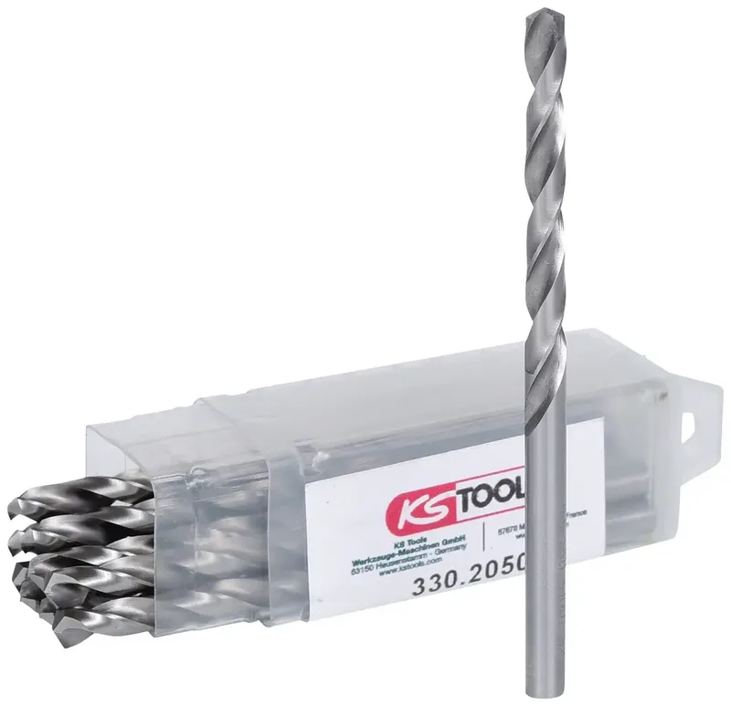 KS Tools 330.2050 330.2050 HSS-G Metall-Spiralbohrer-Set 5 mm Gesamtlänge 86.0 mm blank DIN 338 10 St. von KS Tools – Produktbild