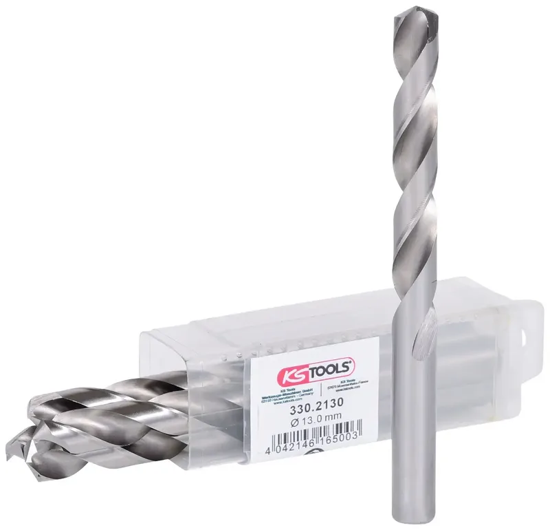 KS Tools 330.2130 330.2130 HSS-G Jeu de forets pour le métal 13 mm Longueur totale 151.0 mm nu DIN 338 5 pc(s) de KS Tools – image du produit