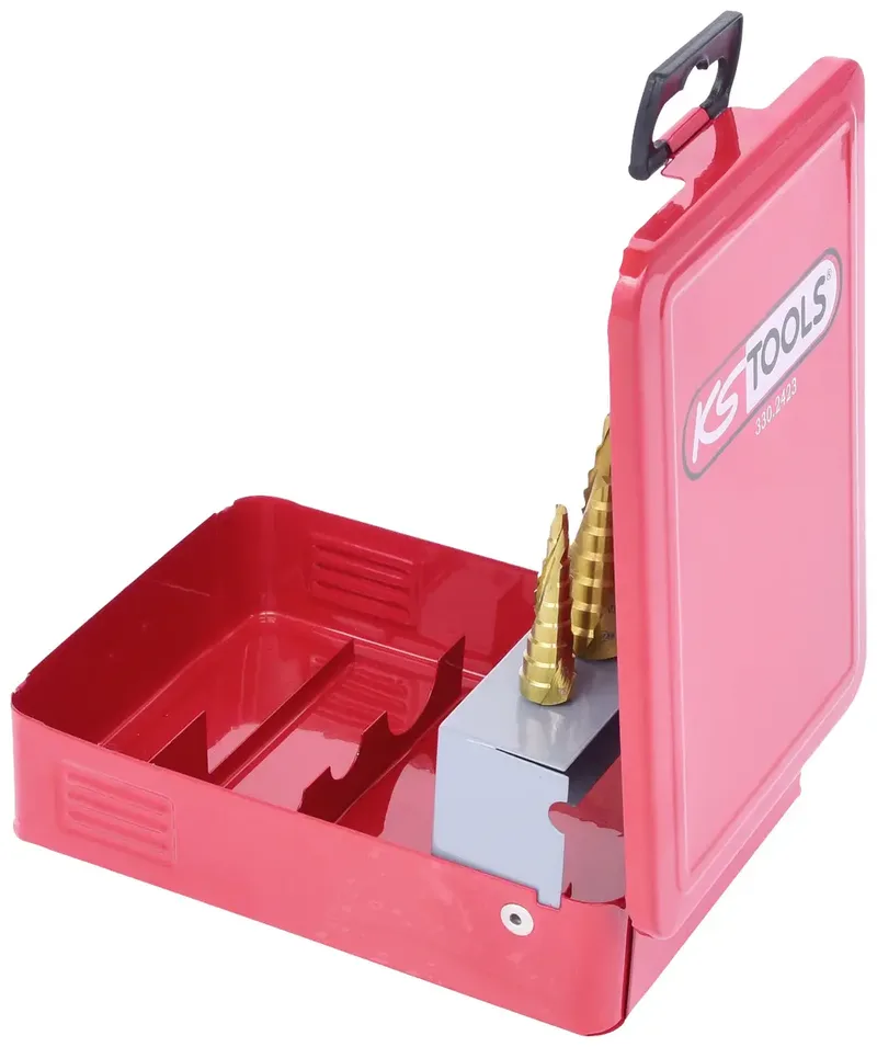 HSS TiN Stufenbohrer-Satz, Stahlblechkassette 3-teilig von KS Tools – Produktbild 2 von 2