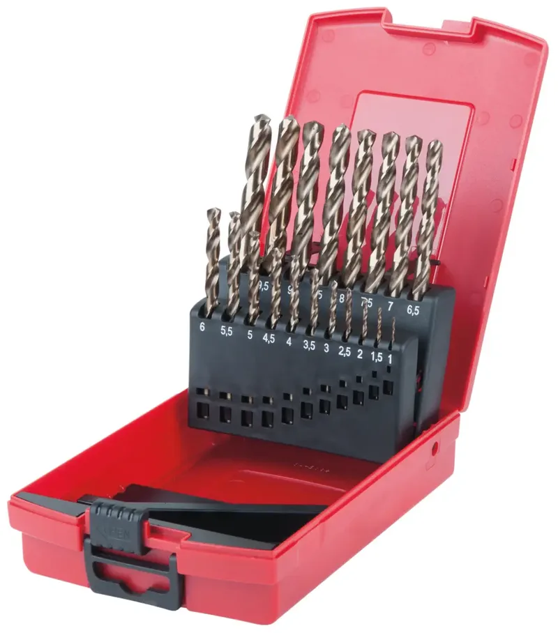 KS Tools 330.3620 3303620 HSS-G-Co 5 Metall-Spiralbohrer-Set 1 mm, 1.5 mm, 2 mm, 2.5 mm, 3 mm, 3.5 mm, 4 mm, 4.5 mm, 5 mm, 5.5 mm, 6 mm, 6.5 mm, 7 mm, 7.5 mm by KS Tools – product image