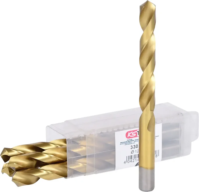 KS Tools 330.4125 330.4125 HSS TiN Spiralbohrer 12.5 mm TiN DIN 338 5 St. by KS Tools – product image