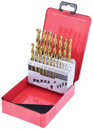 KS Tools 330.4610 3304610 HSS TIN-TIP Metall-Spiralbohrer-Set 1 mm, 1.5 mm, 2 mm, 2.5 mm, 3 mm, 3.5 mm, 4 mm, 4.5 mm, 5 mm, 5.5 mm, 6 mm, 6.5 mm, 7 mm, 7.5 mm von KS Tools – Produktbild 1 von 2