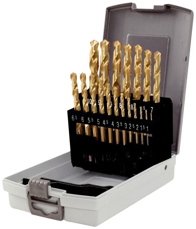 KS Tools 330.4620 3304620 HSS TIN-TIP Metall-Spiralbohrer-Set 1 mm, 1.5 mm, 2 mm, 2.5 mm, 3 mm, 3.5 mm, 4 mm, 4.5 mm, 5 mm, 5.5 mm, 6 mm, 6.5 mm, 7 mm, 7.5 mm de KS Tools – image du produit