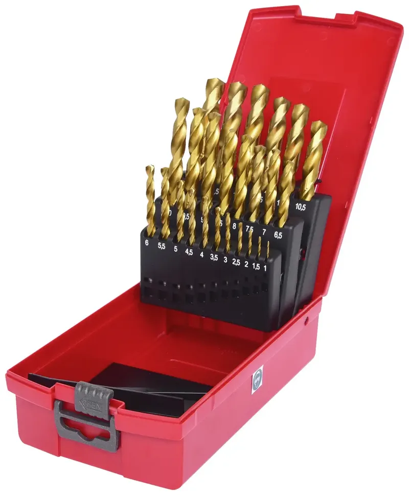KS Tools 330.4623 3304623 HSS TIN-TIP Metall-Spiralbohrer-Set 1 mm, 1.5 mm, 2 mm, 2.5 mm, 3 mm, 3.5 mm, 4 mm, 4.5 mm, 5 mm, 5.5 mm, 6 mm, 6.5 mm, 7 mm, 7.5 mm de KS Tools – image du produit