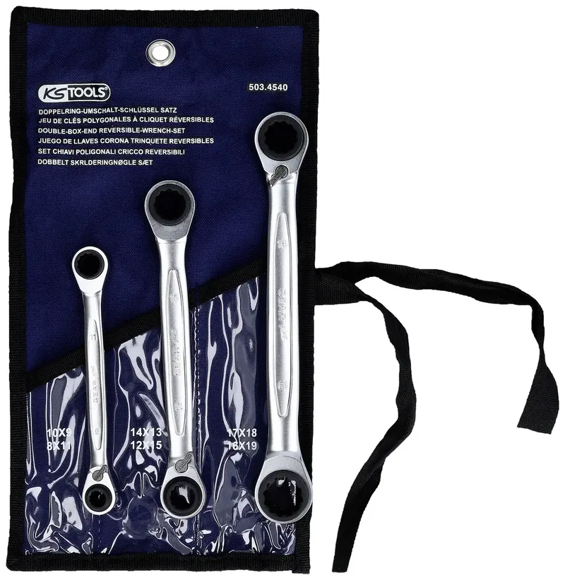 KS Tools 503.4540 Ringschlüssel-Satz 3teilig Schlüsselweite (Metrisch) 8 - 19 mm by KS Tools – product image