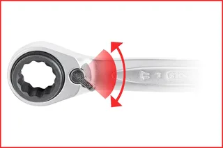 KS Tools 503.4565 4 in 1 Ringschlüssel Schlüsselweite (Metrisch) 10 - 19 mm von KS Tools – Produktbild 2 von 3