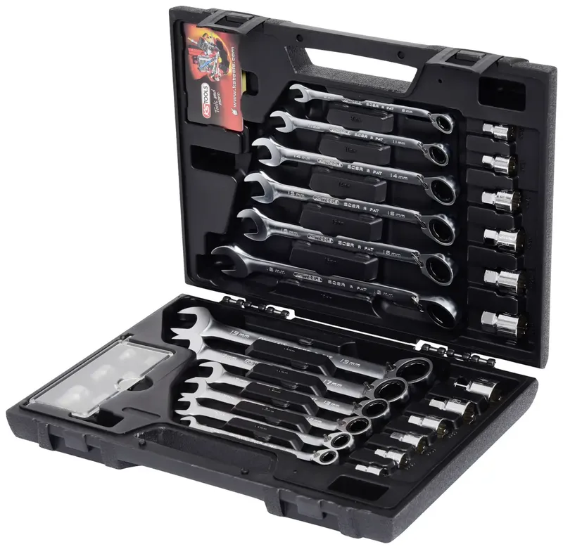 KS Tools 503.4960 Ring-Maulschlüssel-Satz 30teilig Schlüsselweite (Metrisch) 19 mm fra KS Tools – produktbillede