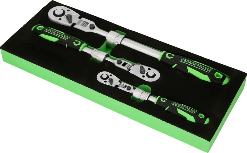 KS Tools 512.0103 COMPETITION Teleskop-Ratschen-Satz,3-tlg Steckschlüsselsatz Vierkant 512.0103 by KS Tools – product image