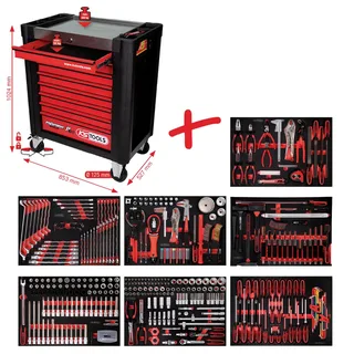 KS Tools 810.7397 Werkstattwagen Herstellerfarbe: Schwarz, Rot by KS Tools – product image 3 of 3